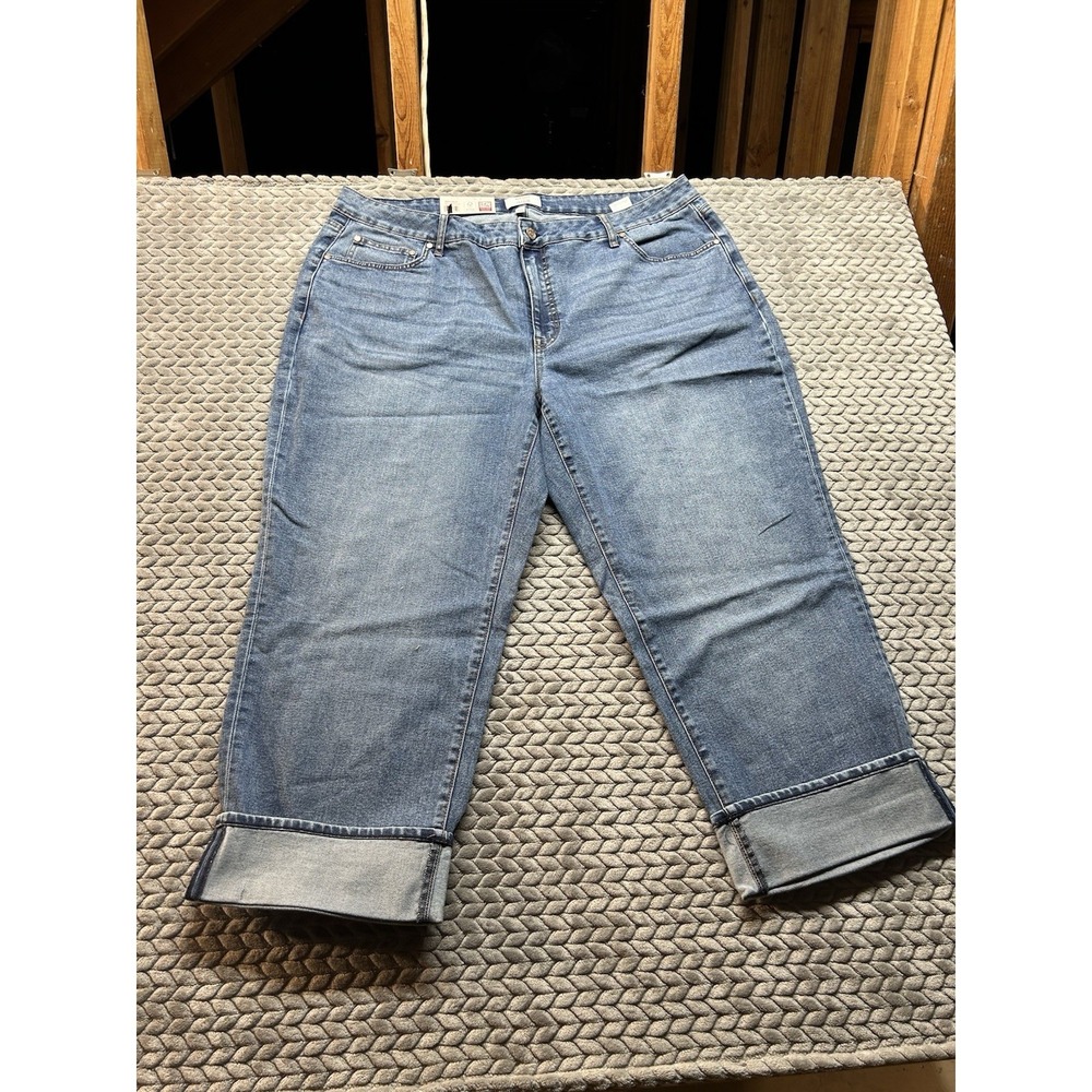 NWT Edited x Hunter McGrady Cuffed Wide Leg Jeans Womens 20W Plus Size Denim